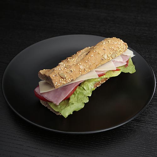 Ham salad baguette