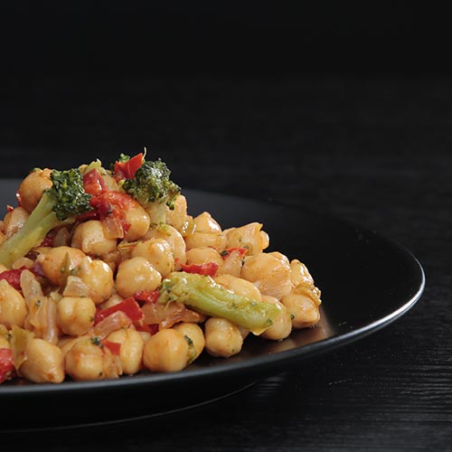 Garbanzos con verduras