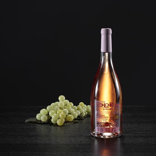 Botella de vino rosado Indígena, D.O. Penedés